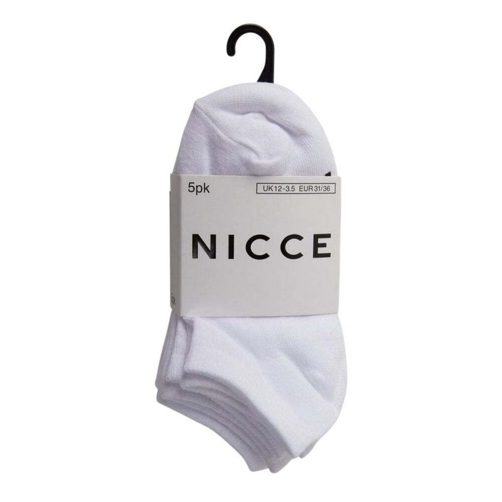 Nicce Childrens/Kids Annis Low Cut No-Show Socks (Pack of 5) / White